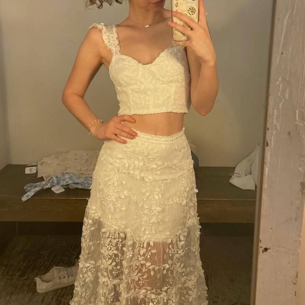 Elegant Lace Two-Piece Set